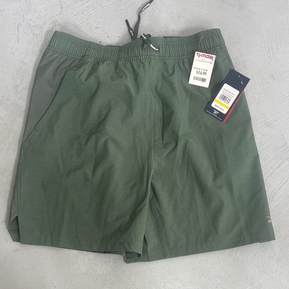 Reebok Olive Green Sports Shorts